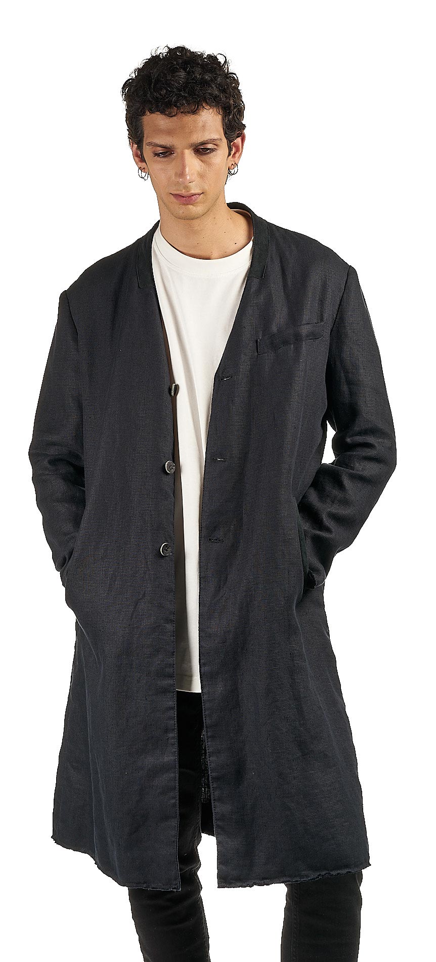 DANIELE BASTA LEATHER AND SILVER JACKET 